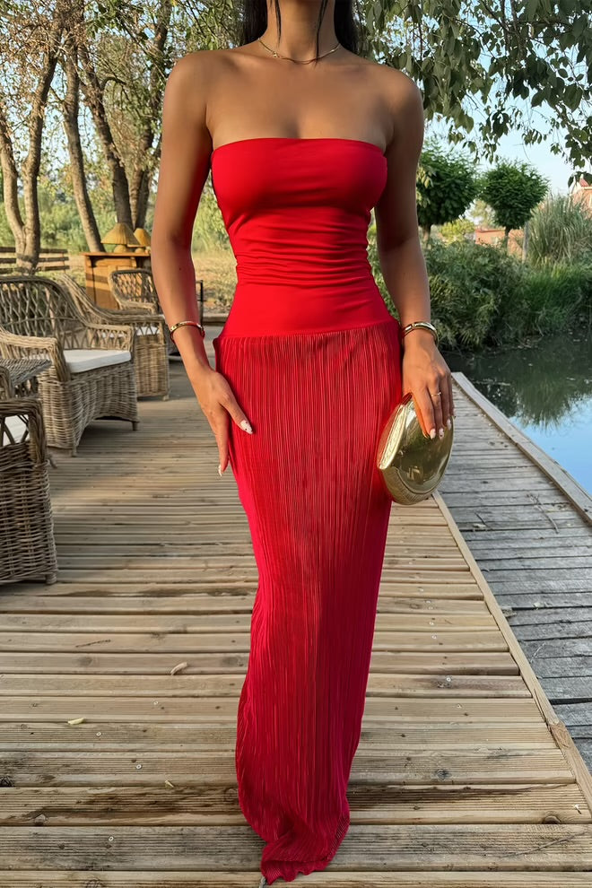 Elegance Maxi Dress - Red